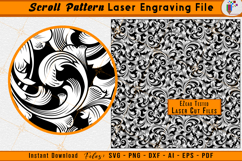 Firearms Scrollwork Laser Engraving File Scroll Pattern SVG