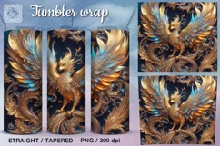 3d phoenix Tumbler Sublimation, 20 oz Tumbler Wrap Product Image 1