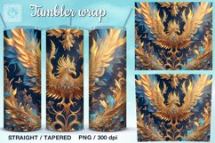 3d phoenix Tumbler Sublimation, 20 oz Tumbler Wrap Product Image 1