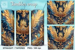 3d phoenix Tumbler Sublimation, 20 oz Tumbler Wrap Product Image 1
