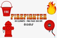 Firefighter Clipart, firefighter graphics, illustrations Product Image 1