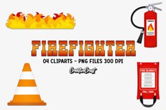 Firefighter Clipart, firefighter graphics, illustrations Product Image 1