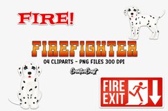Firefighter Clipart, firefighter graphics, illustrations Product Image 1
