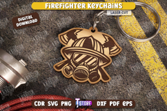 Firefighter Keychains Laser Cut Bundle, Fireman Sign SVG Product Image 3