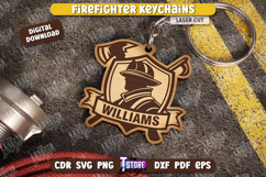 Firefighter Keychains Laser Cut Bundle, Fireman Sign SVG Product Image 7