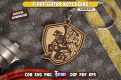 Firefighter Keychains Laser Cut Bundle, Fireman Sign SVG Product Image 11