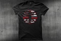 Firefighter Silhouette American Flag Product Image 1