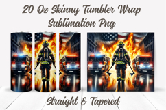 Firefighter Tumbler Wrap Sublimation, Fireman Tumbler Wrap Product Image 2