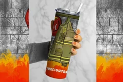 Firefighter Tumbler Sublimation, Mens Tumbler Wrap, 20 oz tumbler wrap