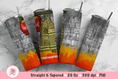 Firefighter Tumbler Sublimation, Mens Tumbler Wrap, 20 oz tumbler wrap