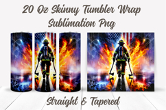 Firefighter Tumbler Wrap Sublimation, Fireman Tumbler Wrap Product Image 2