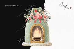 Brush Stroke Christmas Fireplace Clipart | Preppy Christmas Product Image 2