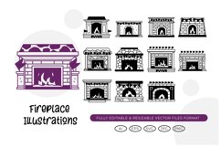 Fireplace Illustrations Product Image 1