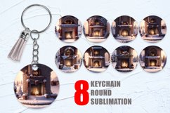 Fireplace in Winter Keychain | Keyring Product Image 1