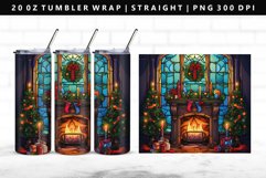 Fireplace 20oz Tumbler Wrap | Sublimation PNG Design Product Image 1