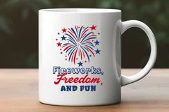 Fireworks Freedom and Fun SVG, 4th of July Patriotic Design Product Image 2