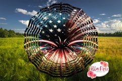 USA Fireworks | Americana | 10&quot; Sublimation Wind Spinner Product Image 1