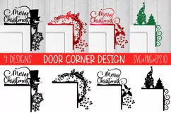 Merry Christmas And Christmas Berries For Door Corner Design Product Image 1
