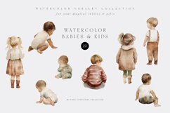 Watercolor Babies &amp; Kids, Nursery Watercolor Clipart Product Image 1