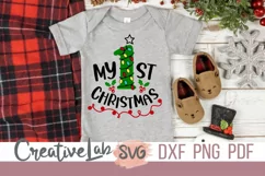 My First Christmas SVG, Baby Christmas SVG, DXF, PNG Files Product Image 1