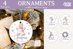 lilac1_Small bunFirst Christmas Ornaments Sublimation