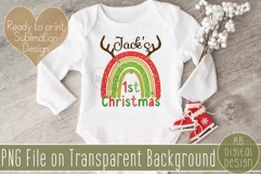 Baby's 1st Christmas Sublimation Design | PNG Product Image 1