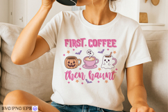 Halloween Coffee Hand-drawn SVG PNG T-shirt Design Product Image 2