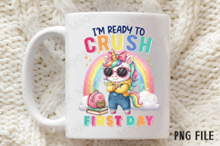 First Day Back to School Unicorn Sublimation Product Image 3