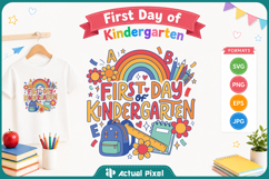First Day of Kindergarten SVG PNG Product Image 1