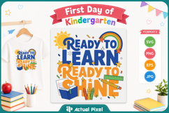First Day of Kindergarten SVG PNG Product Image 1
