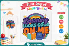 First Day of Kindergarten SVG PNG Product Image 1