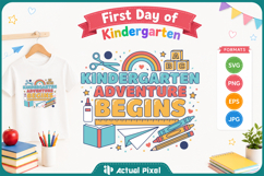 First Day of Kindergarten SVG PNG Product Image 1