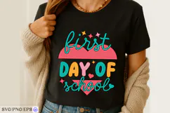 Retro Teacher First Day Of School Teacher Shirt Design SVG Product Image 3