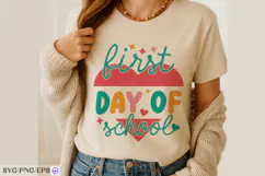 Retro Teacher First Day Of School Teacher Shirt Design SVG Product Image 4