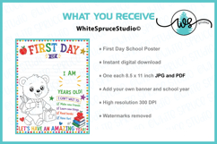 First Day of School Poster Printable JPG PDF Product Image 2