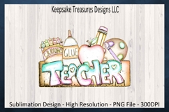 Teacher Back to School, Hand Drawn School Supplies, T-Shirt Product Image 1