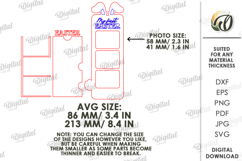 First Easter Laser Cut. Hanging Photo Frame SVG Product Image 2