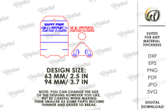 3D Baby's First Easter Laser Cut. Personalized Gift Tag SVG Product Image 2