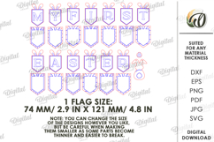 3D Baby's First Easter Laser Cut. Easter Bunting Banner SVG Product Image 2