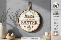 3D Baby's First Easter Bundle Laser Cut. Easter Decor SVG Product Image 9
