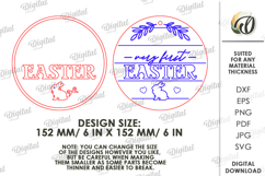 3D Baby's First Easter Laser Cut. Round Sign. Wall Decor SVG Product Image 2