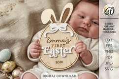 3D Baby's First Easter Bundle Laser Cut. Easter Decor SVG Product Image 10