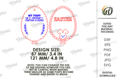 3D Baby's First Easter Laser Cut. Hanging Ornament SVG Product Image 2