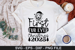 First Fur Ever Christmas 2025 - Christmas Dog SVG Design Product Image 1