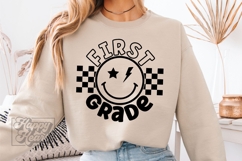 Retro 1st Grade SVG - Back To School PNG - First Grade Vibes Product Image 2