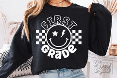 Retro 1st Grade SVG - Back To School PNG - First Grade Vibes Product Image 3