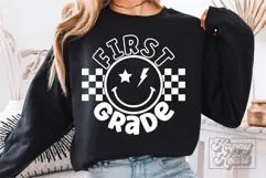 Retro 1st Grade SVG - Back To School PNG - First Grade Vibes Product Image 3