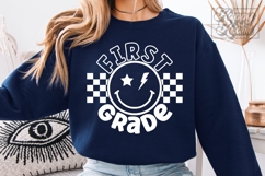 Retro 1st Grade SVG - Back To School PNG - First Grade Vibes Product Image 4