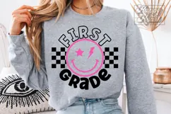 Retro 1st Grade SVG - Back To School PNG - First Grade Vibes Product Image 5