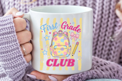First Grade Club PNG, Retro Back to School Sublimation Product Image 5